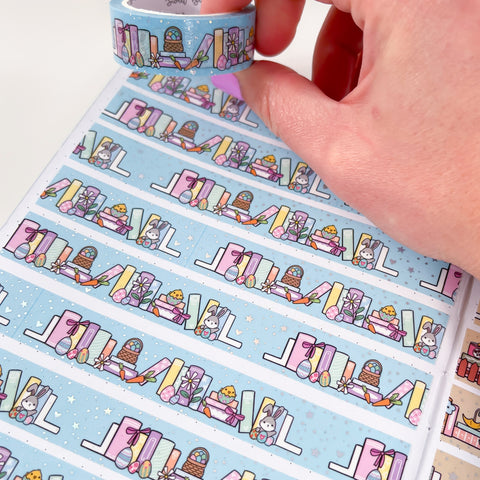 Holo Foil Easter Bookshelf Washi Tape (15mm)