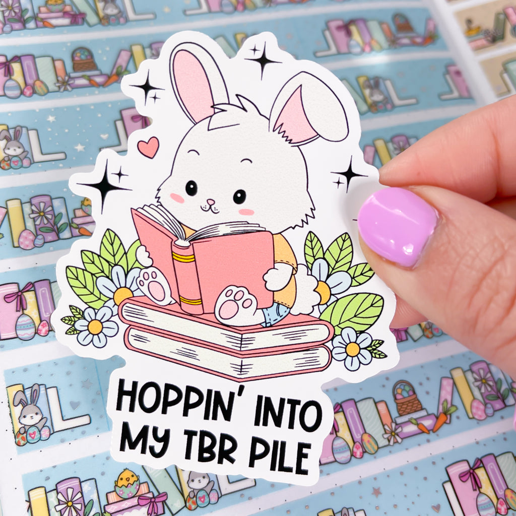 Bunny Hopping TBR Vinyl Die Cut Sticker
