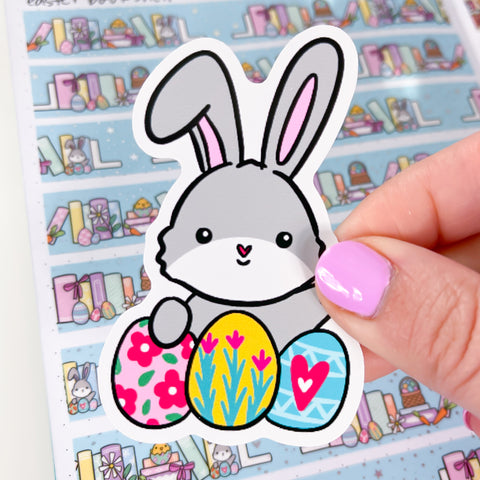Easter Bunny Vinyl Die Cut Sticker