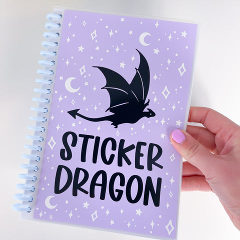 A5 Sticker Dragon Blue Coil Reusable Sticker Book