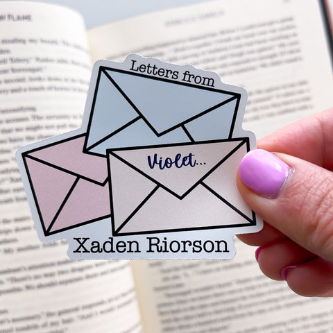 Xaden Riorson Letters Vinyl Die Cut Sticker | Iron Flame OFFICIALLY LICENSED