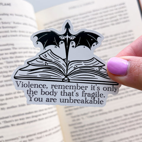 Unbreakable Violet Vinyl Die Cut Sticker | Iron Flame OFFICIALLY LICENSED