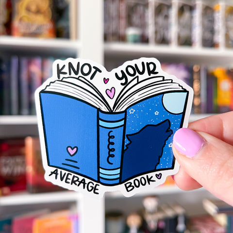 Knot Your Average Book Vinyl Die Cut Sticker