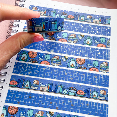 Holo Foil November 2026 Bookshelf Washi Tape (15mm)