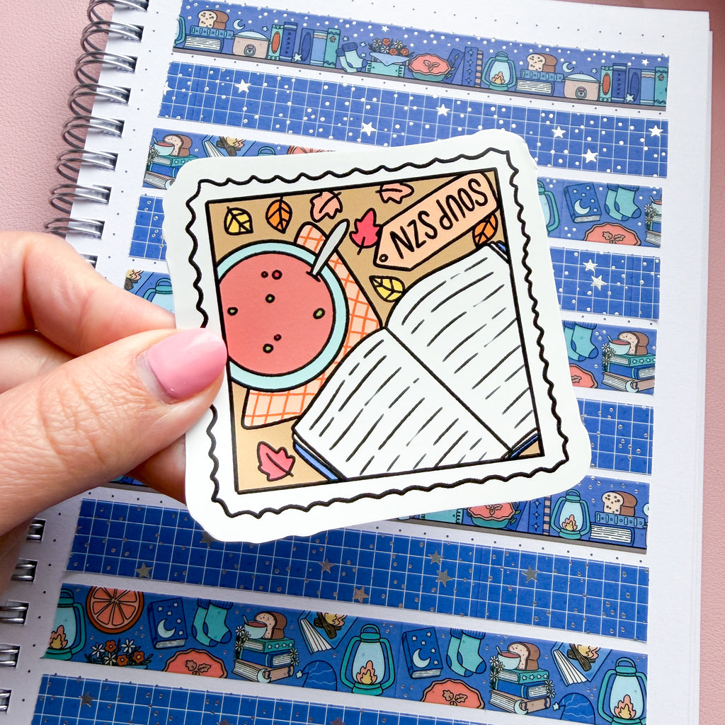 Soup Szn Stamp Vinyl Die Cut Sticker