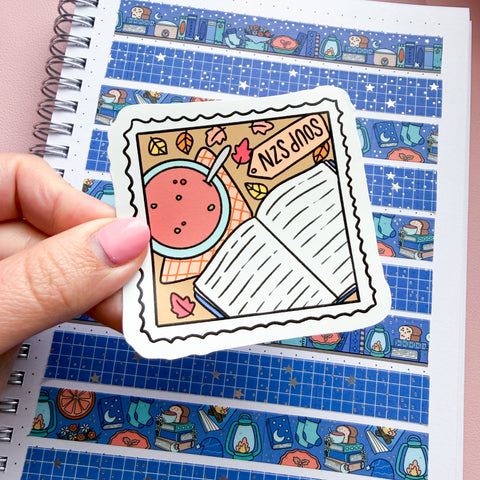 Soup Szn Stamp Vinyl Die Cut Sticker