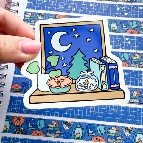Navy November Window Vinyl Die Cut Sticker
