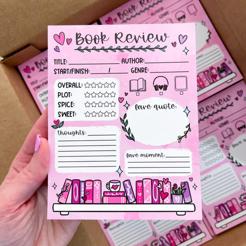 Romance Book Review Notepad
