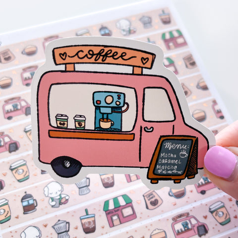 Coffee Truck Vinyl Die Cut Sticker