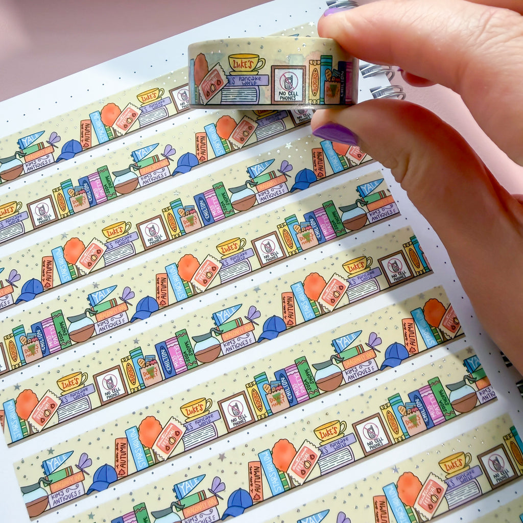 Holo Foil Gilmore Bookshelf Washi Tape (15mm)