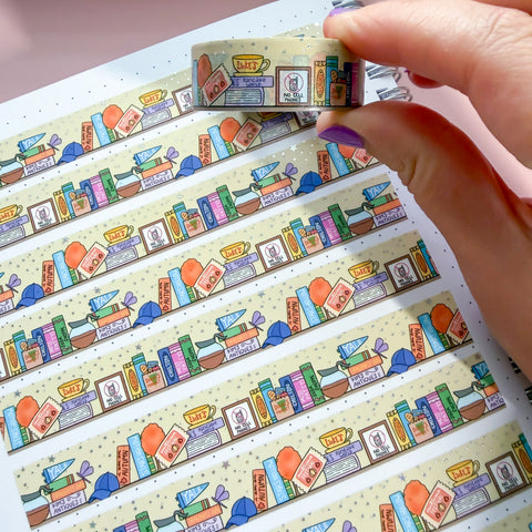 Holo Foil Gilmore Bookshelf Washi Tape (15mm)