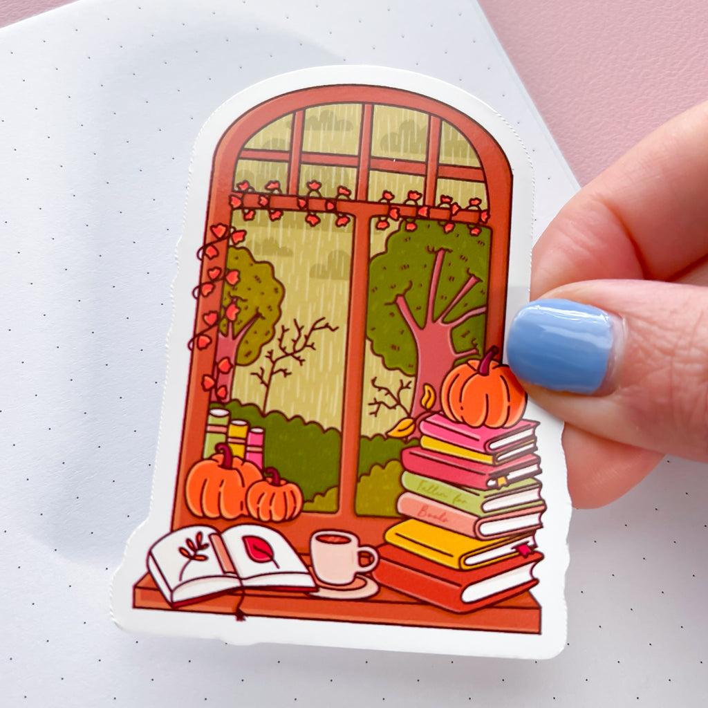 Autumn Window Vinyl Die Cut Sticker