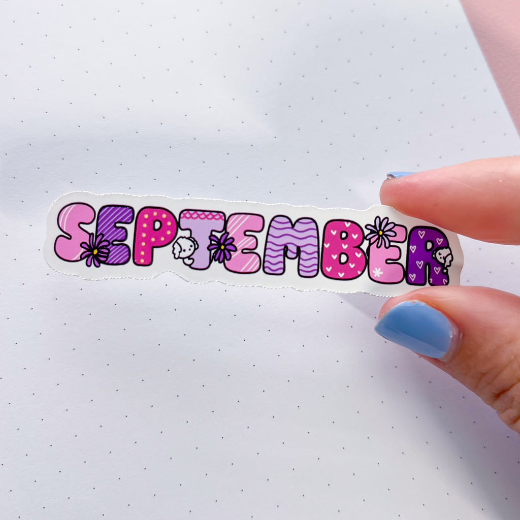 September Bean Vinyl Die Cut Sticker