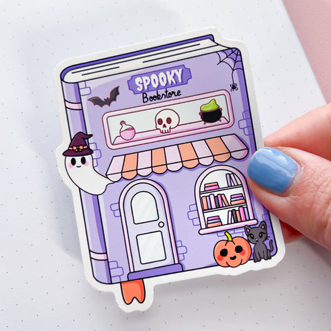 Spooky Book Bookstore Vinyl Die Cut Sticker