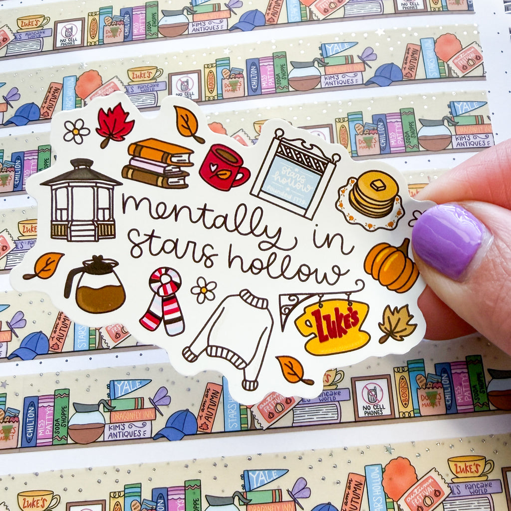 Mentally in Hollow Town Vinyl Die Cut Sticker