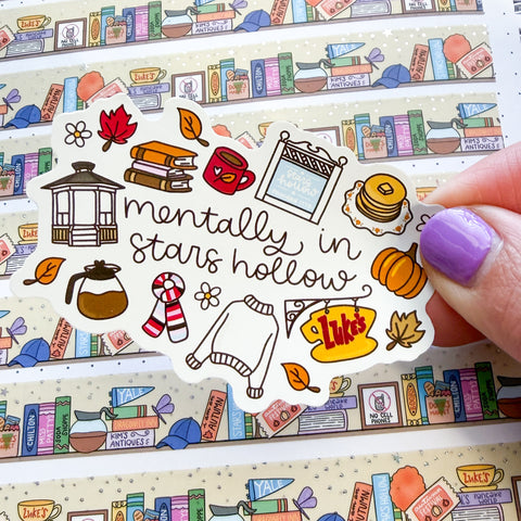 Mentally in Hollow Town Vinyl Die Cut Sticker