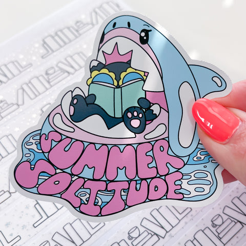 Summer Solitude Bookish Vinyl Die Cut Sticker