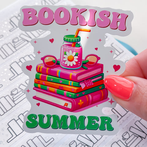 Bookish Summer Vinyl Die Cut Sticker