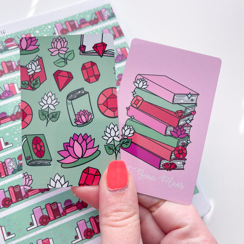 July Gems + Florals Washi Card