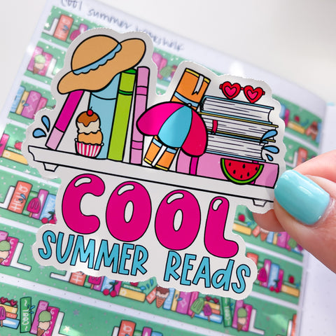 Cool Summer Reads Vinyl Die Cut Sticker