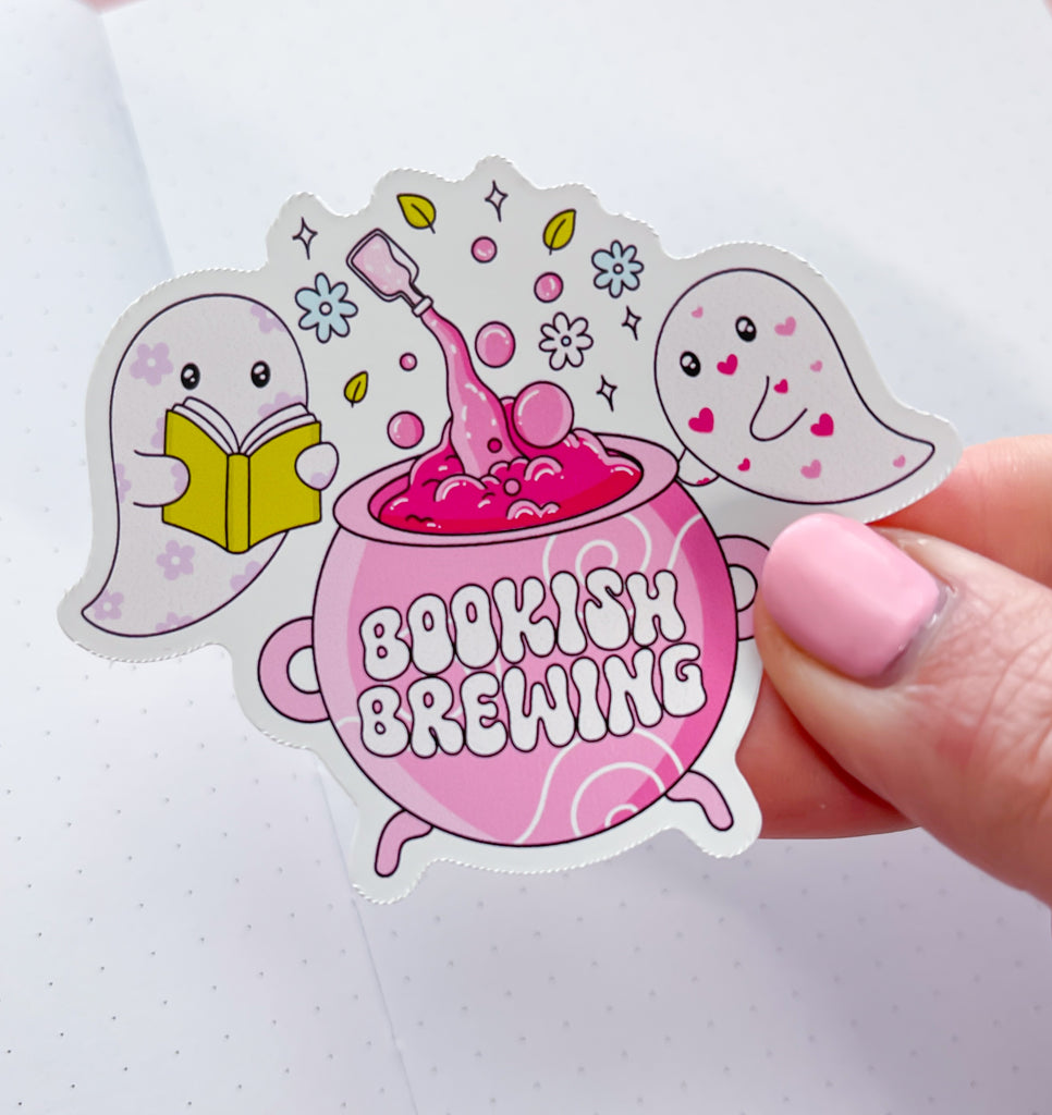 Bookish Brewing Vinyl Die Cut Sticker
