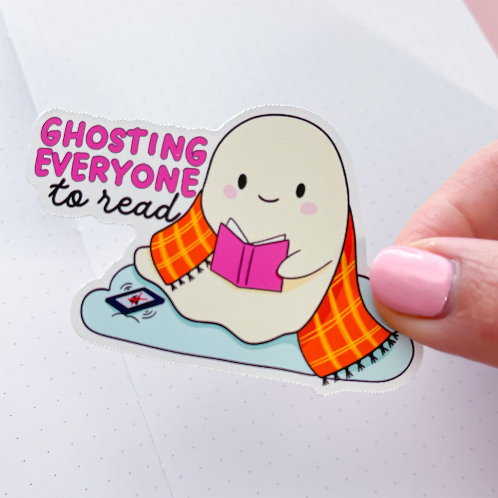 Ghosting To Read Vinyl Die Cut Sticker