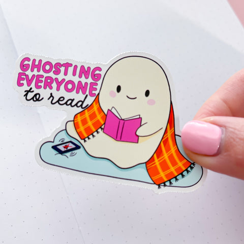 Ghosting To Read Vinyl Die Cut Sticker