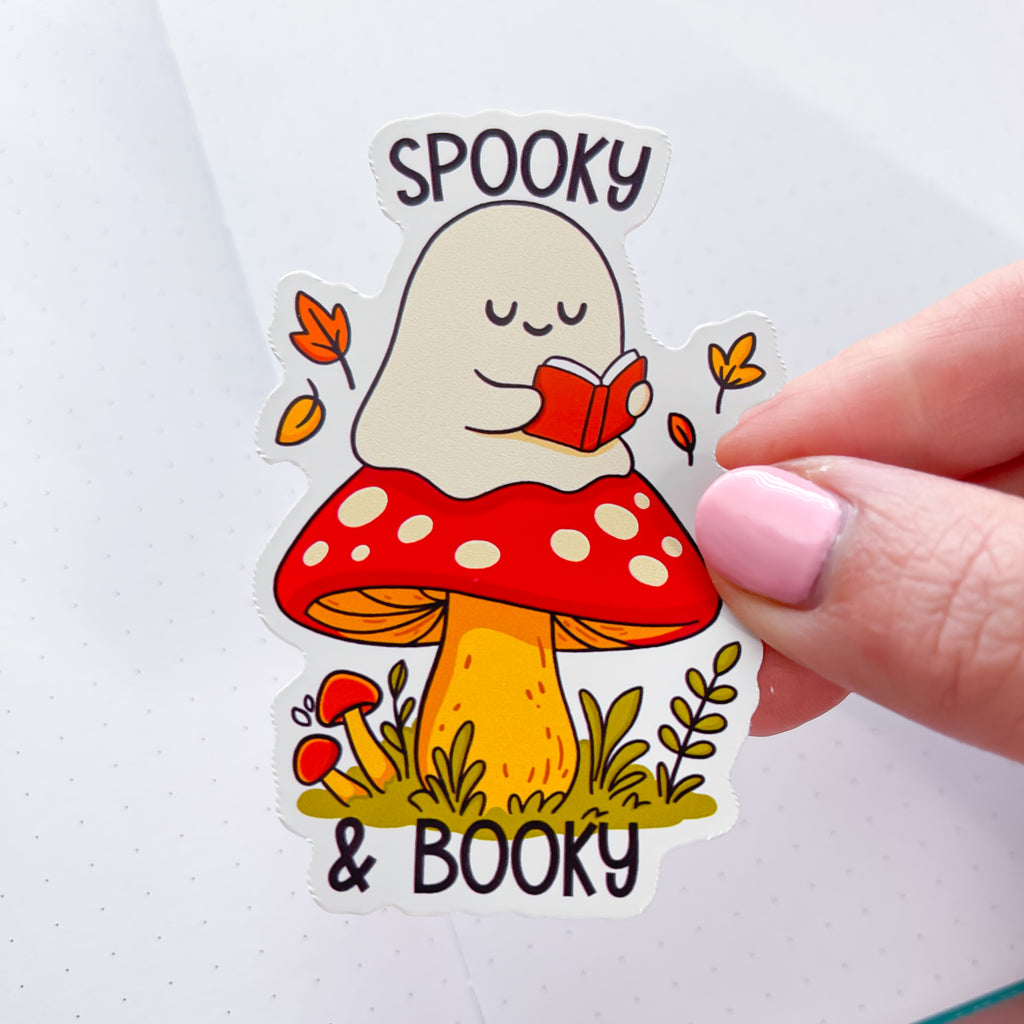 Spooky & Booky Vinyl Die Cut Sticker