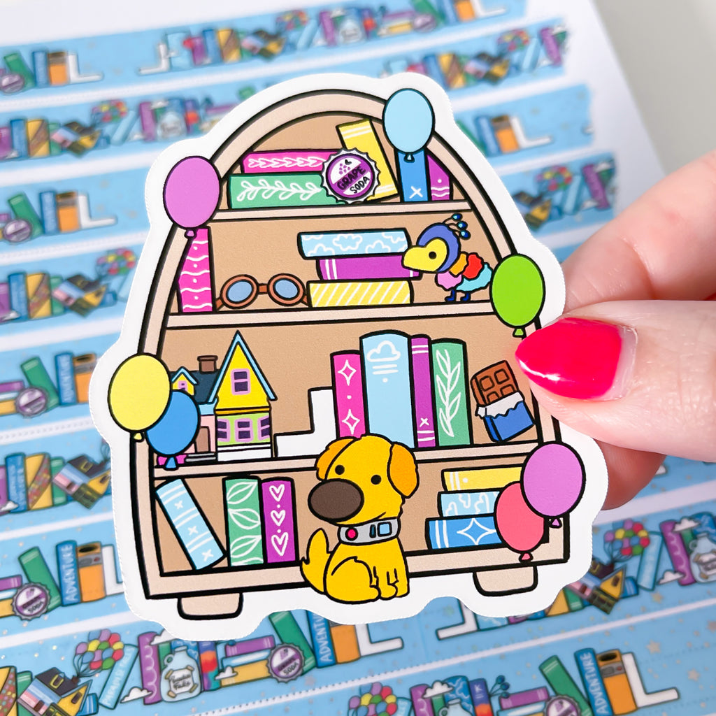 Adventure Bookcase Vinyl Die Cut Sticker