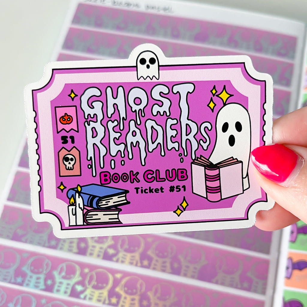 Ghost Readers Ticket Vinyl Die Cut Sticker