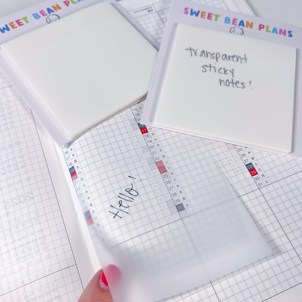 White/Clear Transparent Sticky Notes