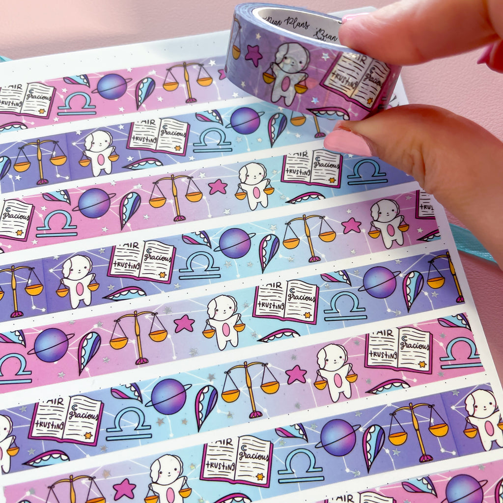 Holo Foil Libra Bean Washi Tape (15mm)