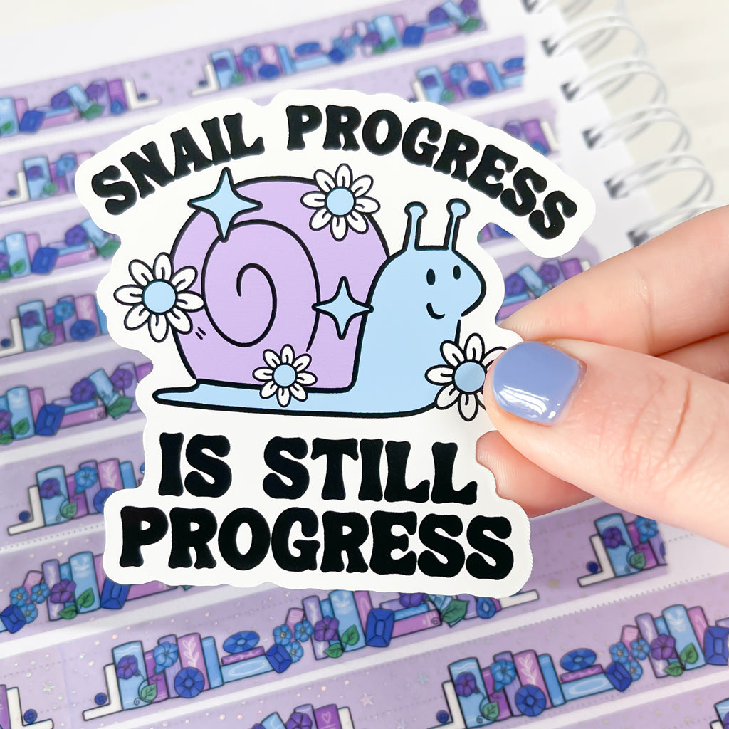 Snail Progress Vinyl Die Cut Sticker