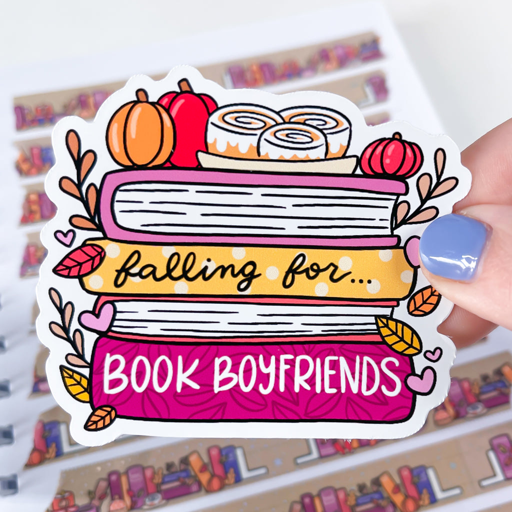 Falling Book Boyfriends Vinyl Die Cut Sticker