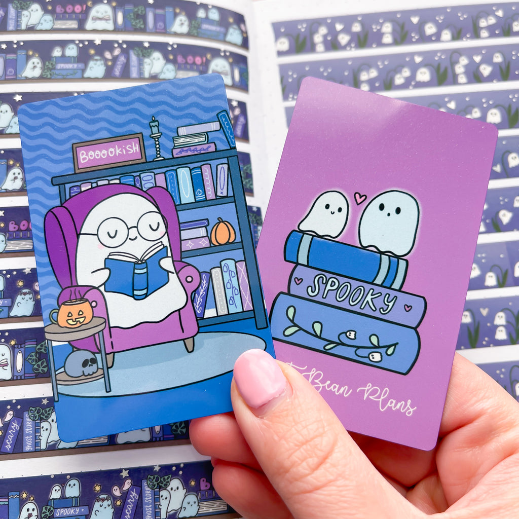 Bookish Ghost Washi Card