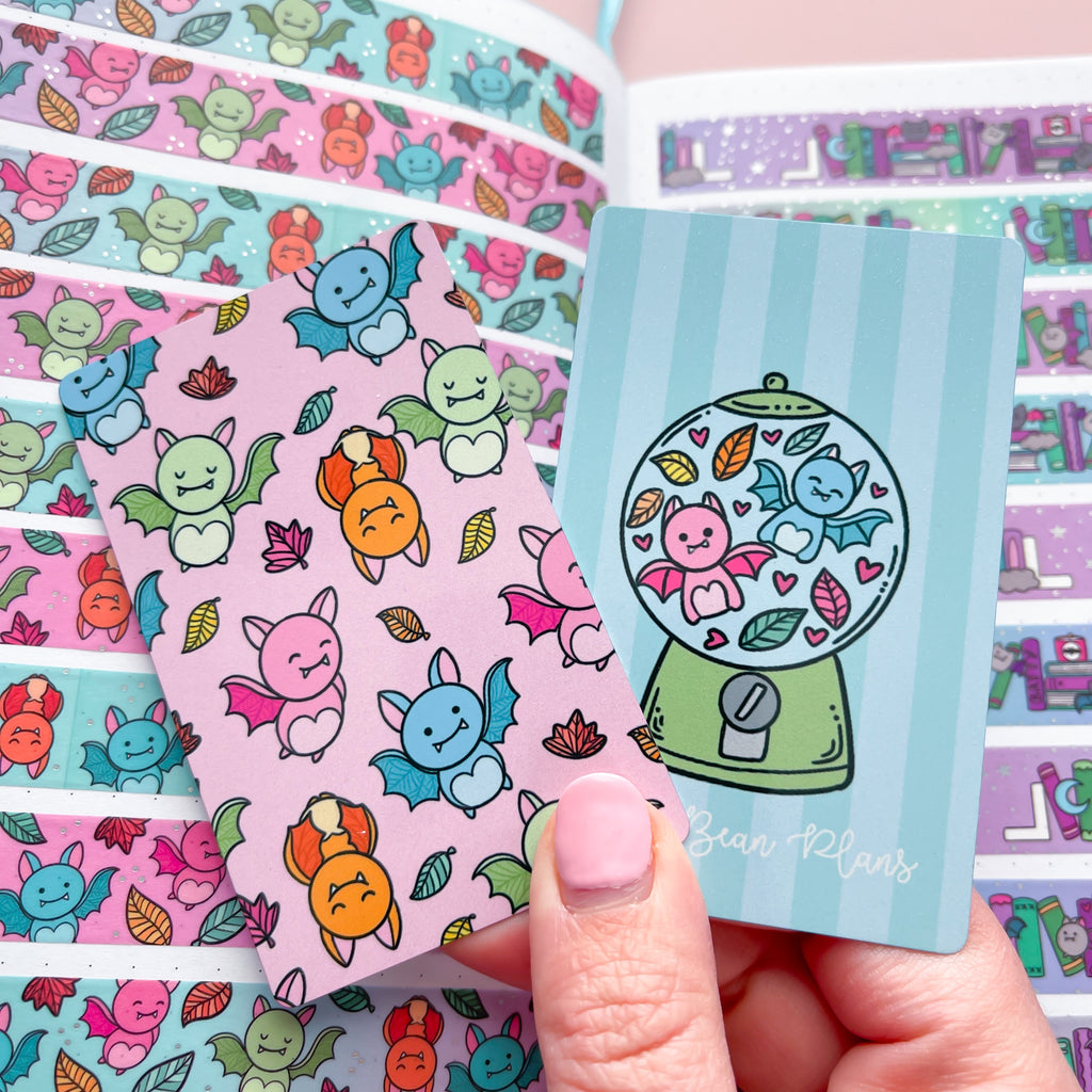 Fall Bats Washi Card