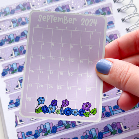 September 2024 Calendar Vinyl Die Cut Sticker