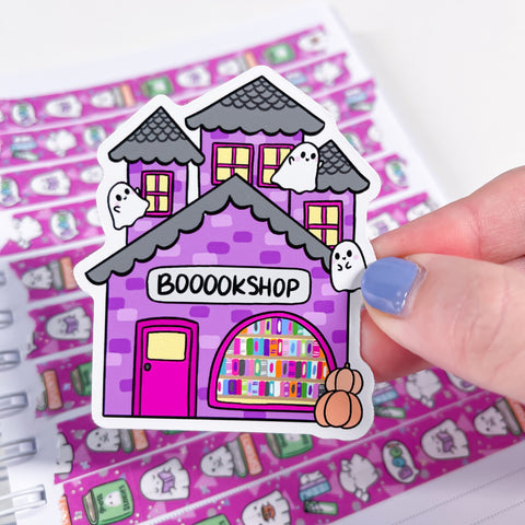 Haunted Booookshop Vinyl Die Cut Sticker