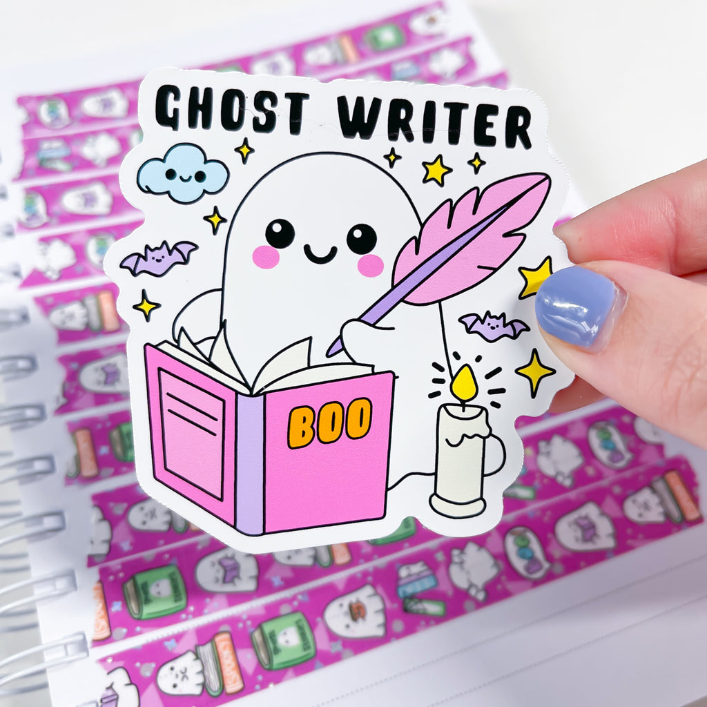 Ghost Writer Vinyl Die Cut Sticker