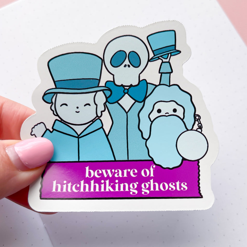 Hitchhike Ghosts Vinyl Die Cut Sticker