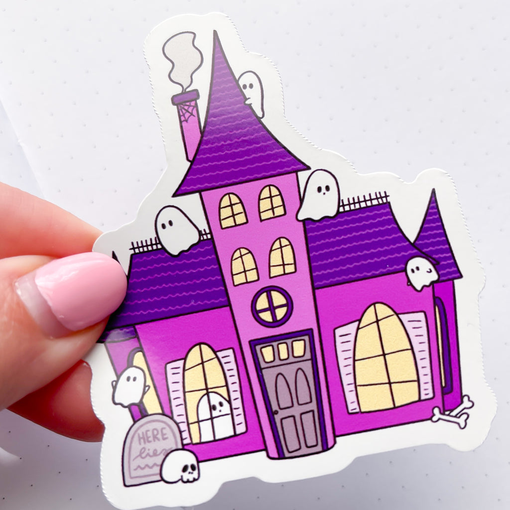 Ghost House Vinyl Die Cut Sticker