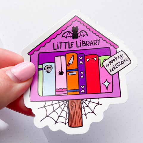 Little Halloween Library Vinyl Die Cut Sticker