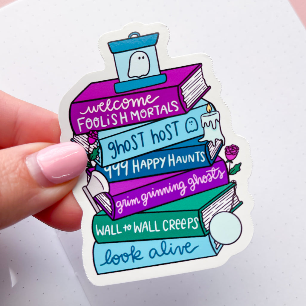 Foolish Book Stack Vinyl Die Cut Sticker