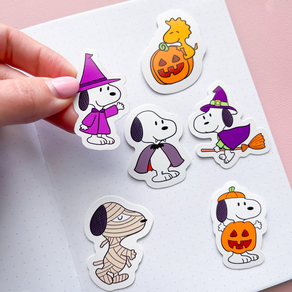 Halloween Peanut Bundle Mini Vinyl Die Cut Stickers (6)