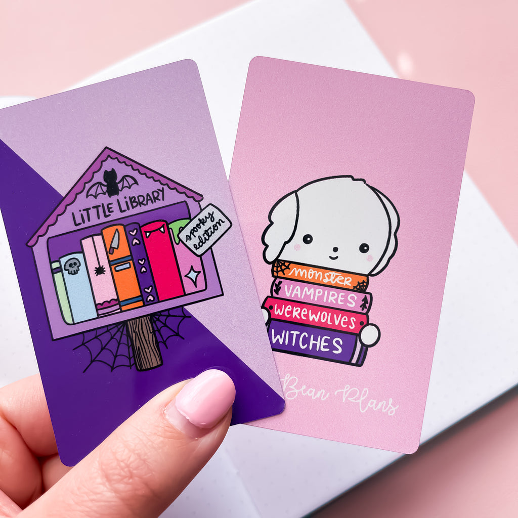 Little Halloween Library Washi Card