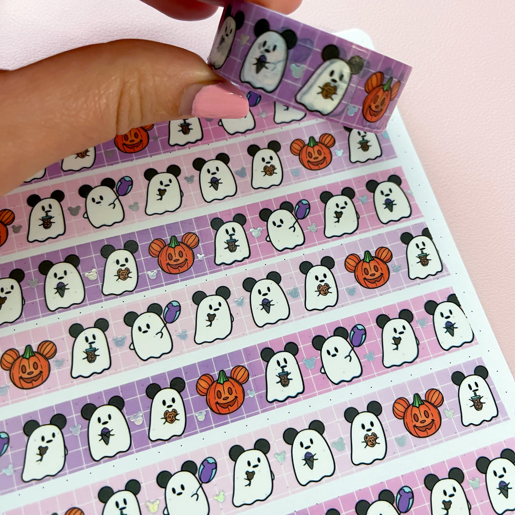 Holo Foil Spooky Park Day Washi Tape (15mm)