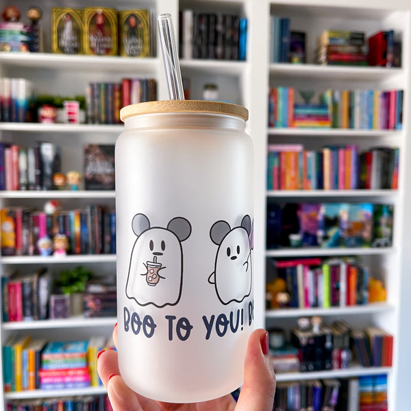 Boo To You Frosted Can Glass Cup