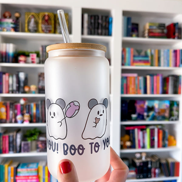 Boo To You Frosted Can Glass Cup