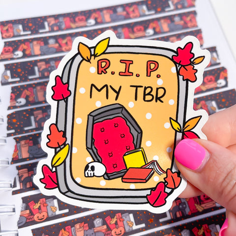 R.I.P. My TBR Halloween Vinyl Die Cut Sticker