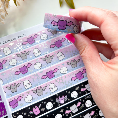 Holo Foil PASTEL Bats (Restock) Washi Tape (15mm)